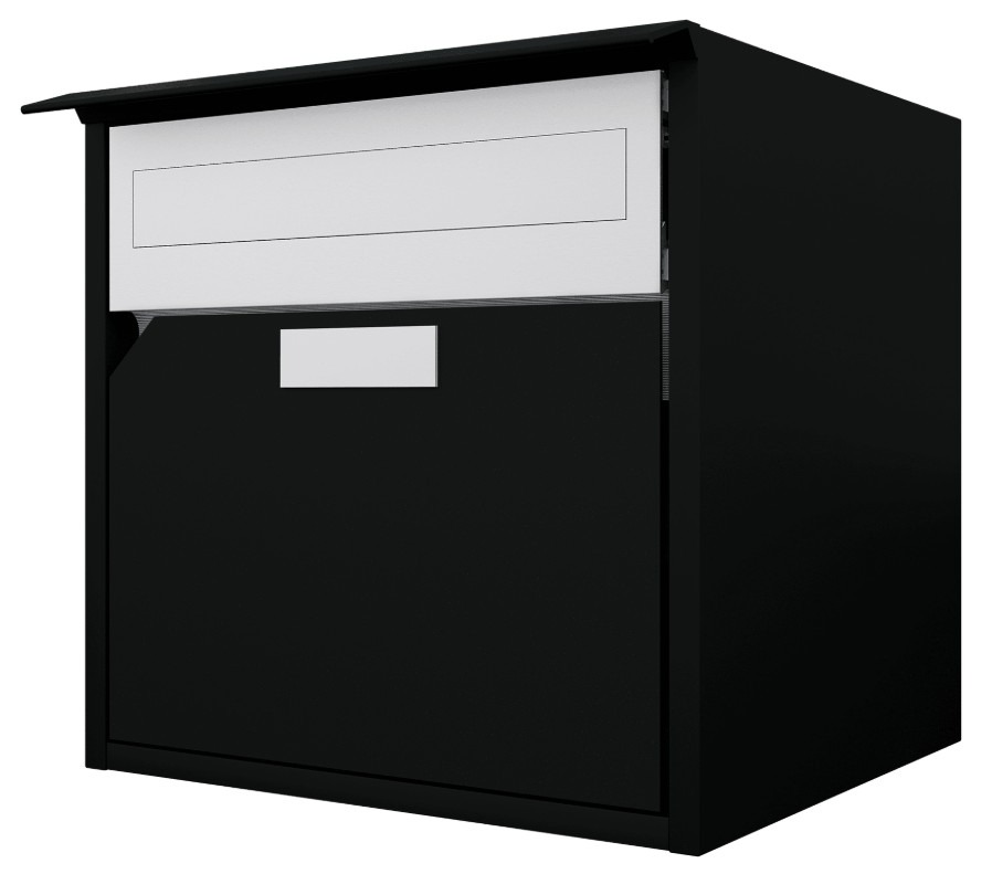 Huber Boîte aux lettres Alu 300 en aluminium avec façade plate, à fixation murale, disponible en plusieurs modèles
