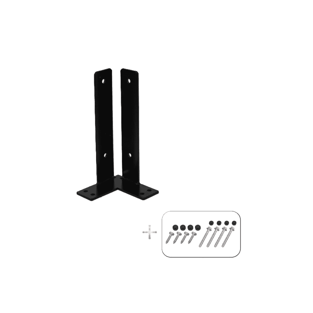 PLUS Pergola Cubic avec clôture Tokyo, noir RAL 9005, L x P x H 3870 x 3870 x 2170 mm