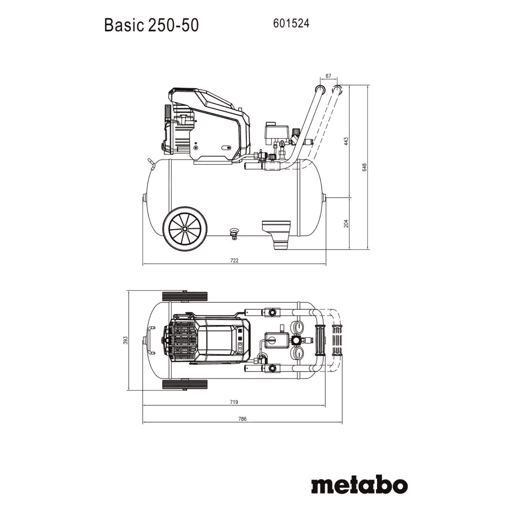Metabo Compresseur Basic 250-50 - 1500 watts