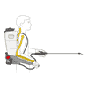 Birchmeier Pulvérisateur à dos RPD 15 PB1 (enfichable), capacité 15 l, pour la désinfection et le nettoyage