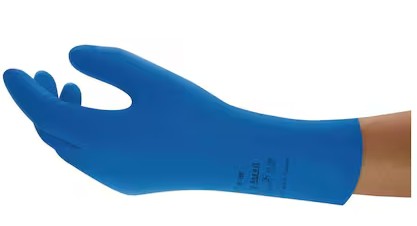 Chemikalienschutzhandschuhe Ansell AlphaTec® 87-195, Naturlatex, blau, Packung à 12 Paar