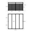 PLUS Pergola Cubic avec clôture Tokyo, noir RAL 9005, L x P x H 3870 x 3870 x 2170 mm