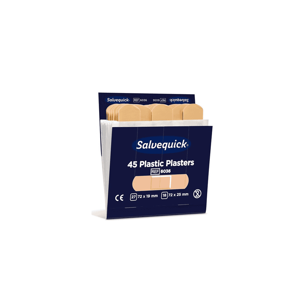 Pansements imperméables, Salvequick 6036, paquet de 6 x 45 pièces