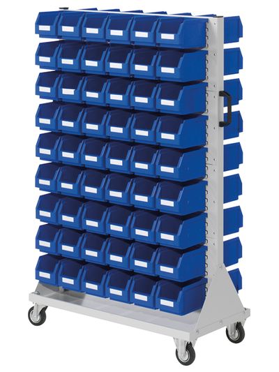Bedrunka+Hirth chariot avec 108 bacs à bec, l x p x h 1000 x 500 x 1580 mm