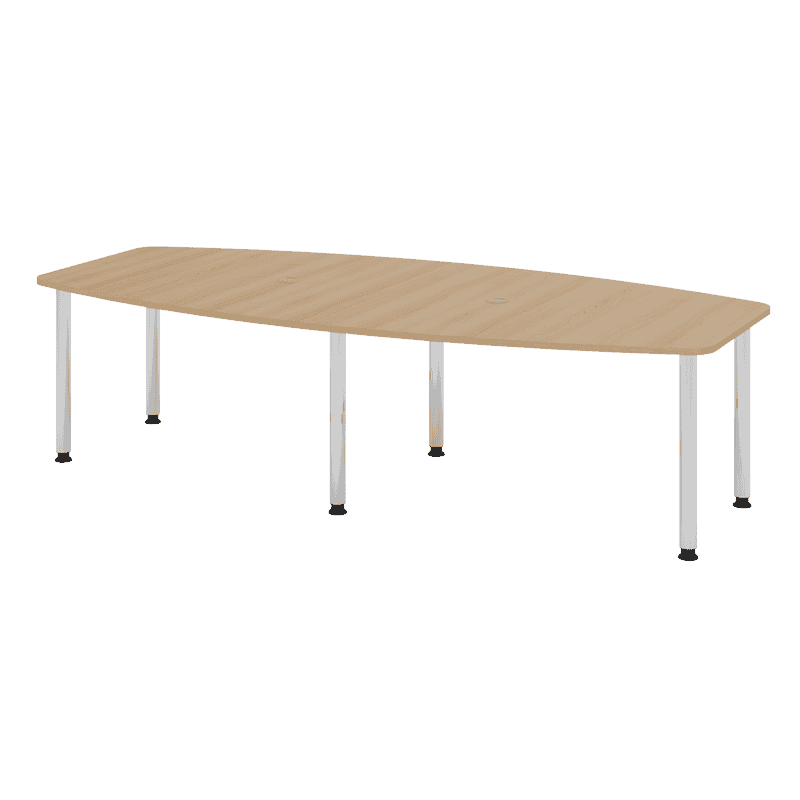Table de conférence Solea avec piétement en tube rond, en diverses versions