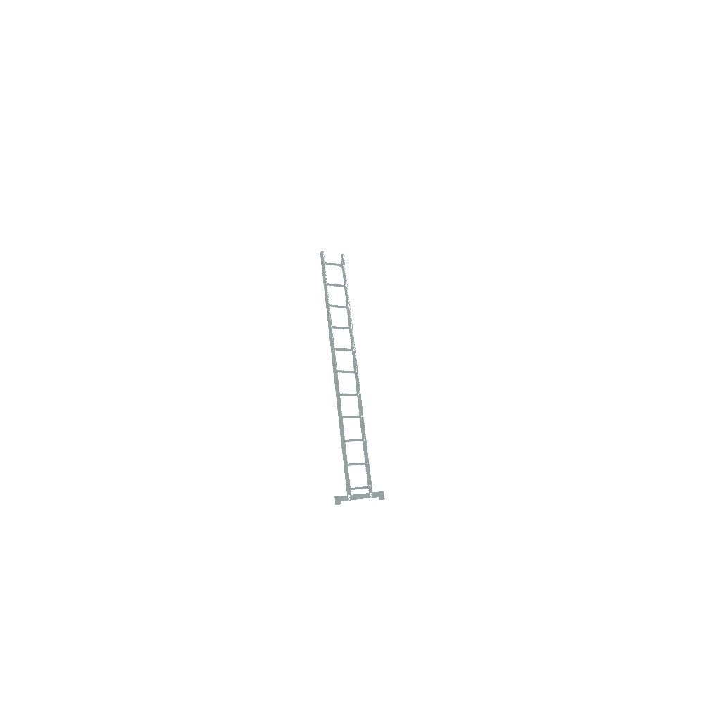 Anlegeleiter mit 11 Sprossen und einer Quertraverse