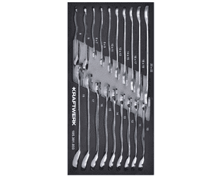 KRAFTWERK BASIC LINE EVA Ratschen-Ringgabelschlüssel-Einlage, 200 x 400 mm, 19-teilig