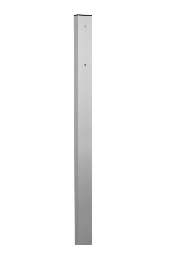 Huber Support latéral pour boîte aux lettres 40 × 80 mm en aluminium, 1 800 mm, argent