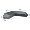Platinum AeroCover Housse de protection Lounge en forme de L, L x L x H 3000 x 900 x 700 mm