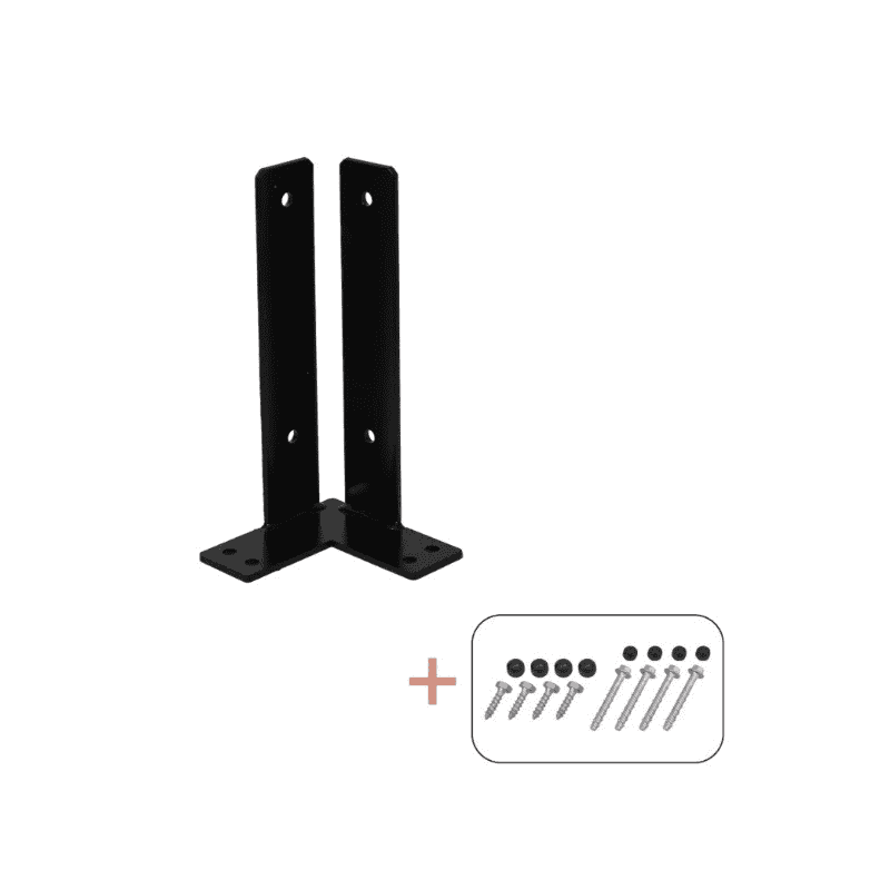 PLUS Pergola Daylife aus Holz, Schwarz RAL 9005, Modell 5, BxTxH 1980 x 1980 x 2180 mm