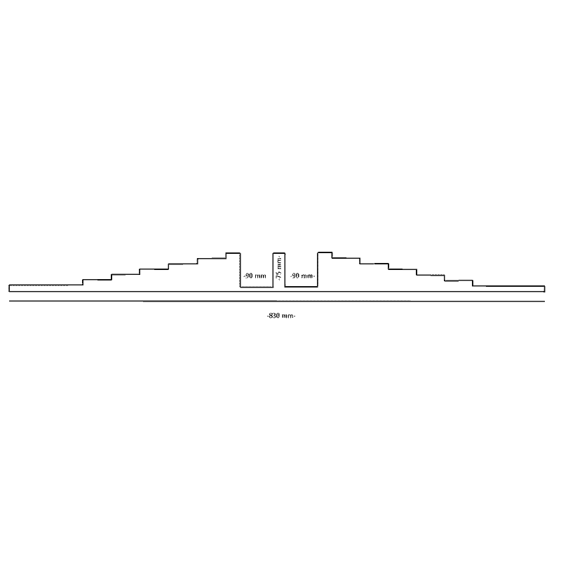 Kabelbrücke mit 2 Kanälen, überfahrbar