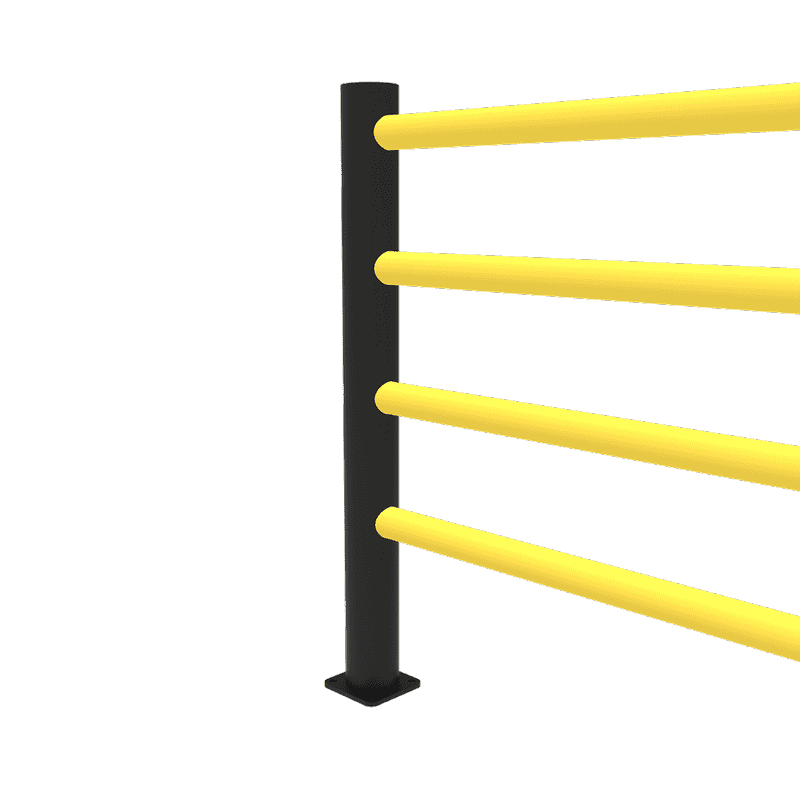 Flexibles Sicherheitsgeländer "Delta" mit 4 Balken
