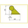 Pare-chocs modulaire en acier, angles intérieurs 90°, en diverses versions