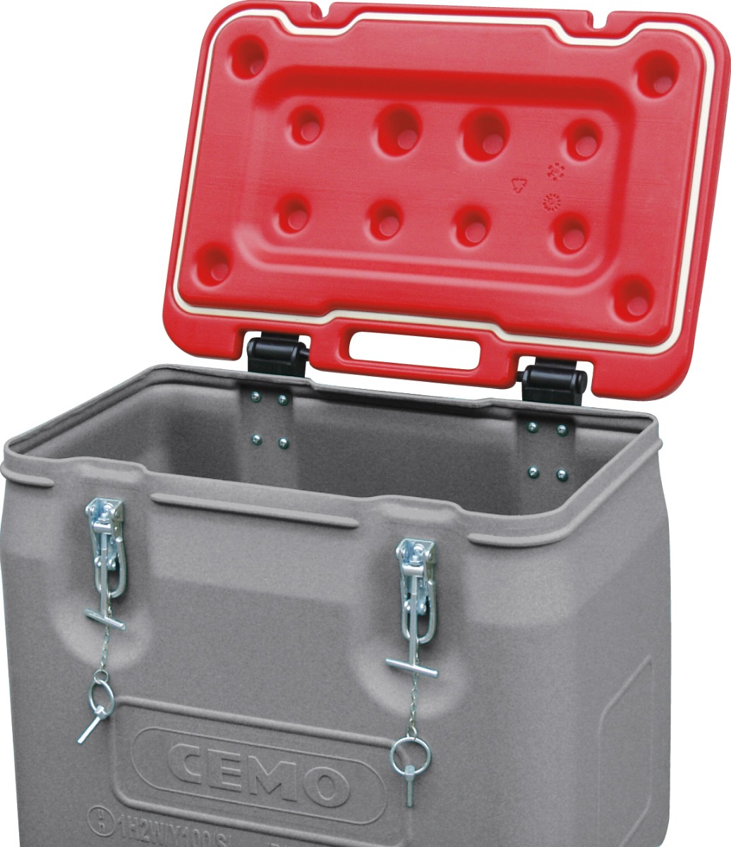 Mobil-Box mit 170/250 l, in verschiedenen Deckelfarben