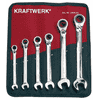KRAFTWERK PRO LINE Clickraft Ratschen-Ring-Gabelschlüssel-Satz, umschaltbar, 6-teilig