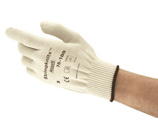 Gants en coton Ansell EDGE Stringknits 76-100, blancs, en 2 tailles, 12 paires