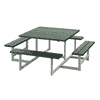 Picnic meuble de jardin combiné, ReTex, vert, 2000 x 2000 x 730 mm