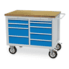 Bedrunka+Hirth Mobile Werkbank, R 18-24, 9 Schubladen, BxTxH 1200 x 750 x 995 mm