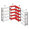 Schulte Fachboden-Eckregal, modulares Stecksystem, verzinkt oder RAL 7035