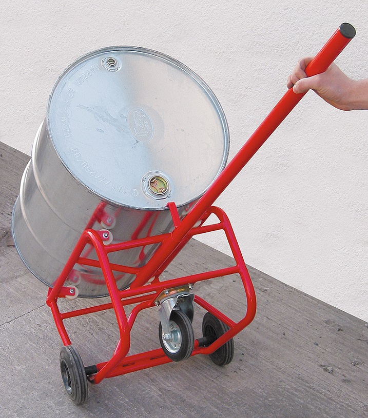 Fasskarre mit zusätzlichem Stützrad für den leichten Umgang mit Fässern | Tragkraft 300 kg 