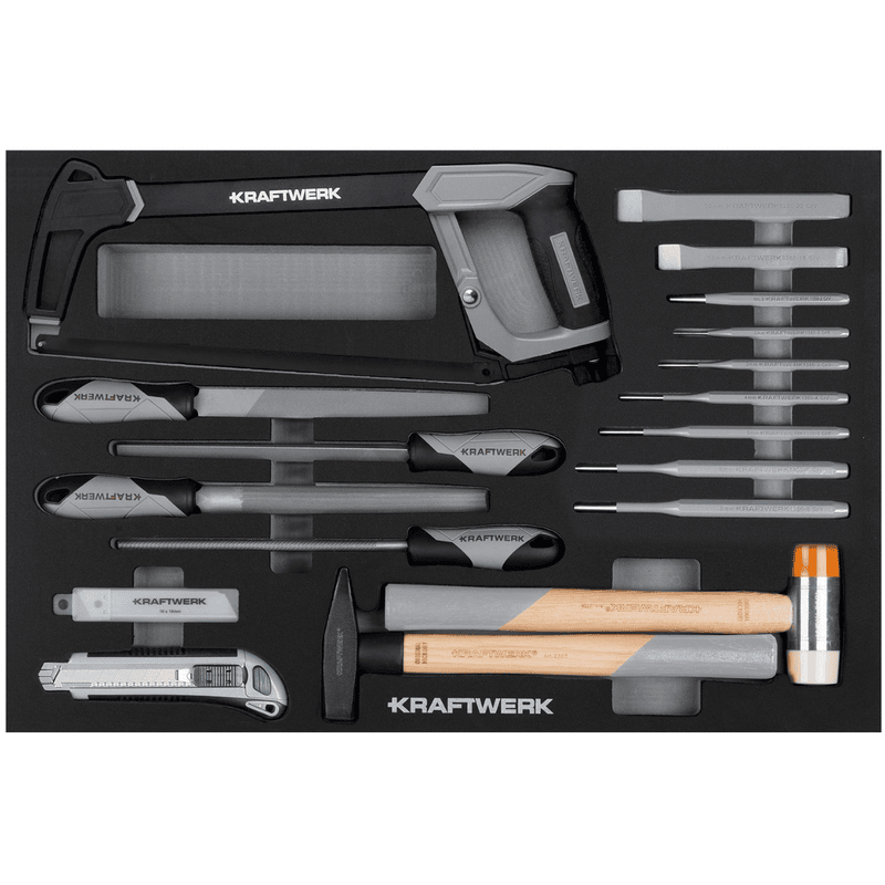 KRAFTWERK Chariot d'atelier LT700 BASIC avec 5 tiroirs, outils inclus, 173 pièces, L x P x H 719 x 474 x 1000 mm