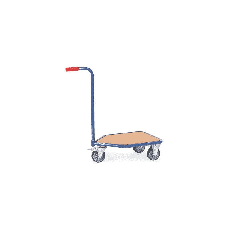 Plattformwagen mit Griff, blau, 860 x 450 x 860 mm