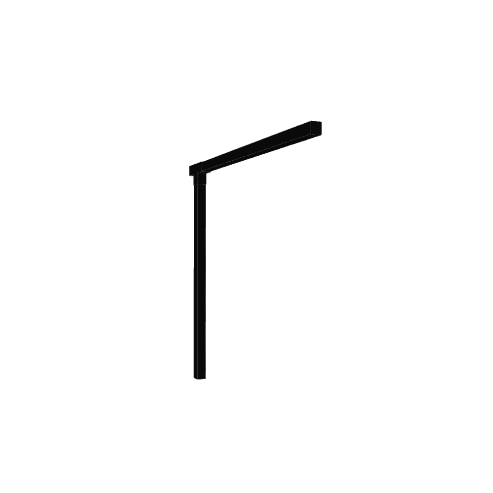 PLUS Einzelpergola, Schwarz RAL 9005, Verlängerungsmodul, BxTxH 1880 x 90 x 2170 mm