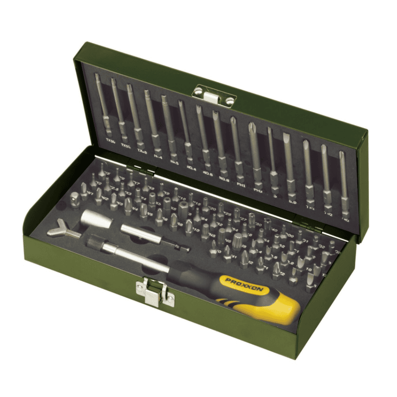 Proxxon Super jeu d'embouts de sécurité et spéciaux, 1/4", 75 pièces