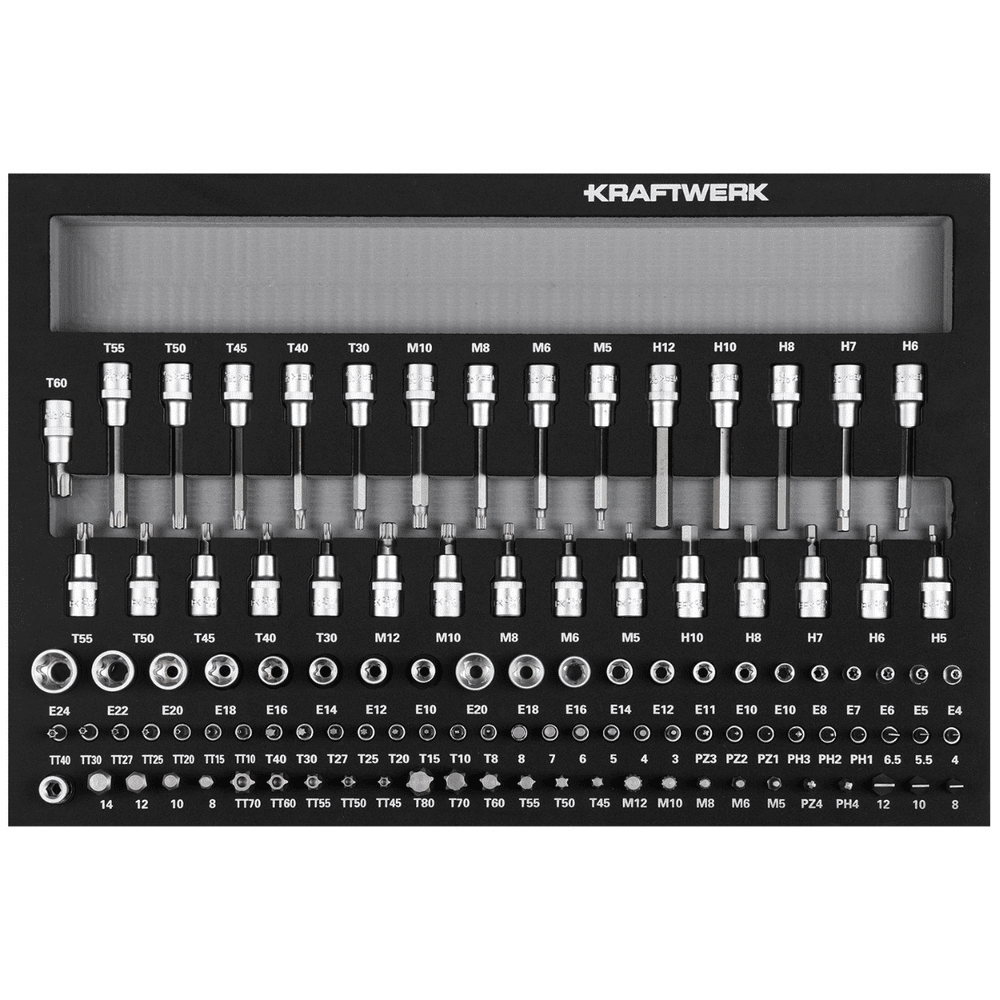 KRAFTWERK BT700 Werkstattwagen, 8 Schubladen, BASIC, inkl. Werkzeug, 351-teilig, BxTxH 719 x 474 x 1000 mm