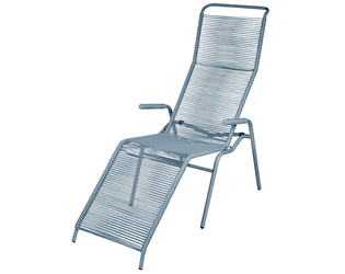 Schaffner Chaise longue spaghetti SÄNTIS avec accoudoirs, en diverses couleurs