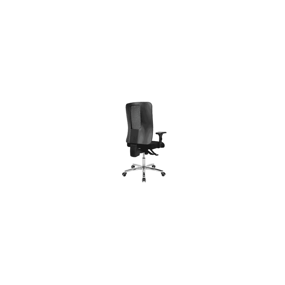 Chaise de bureau Topstar Open X avec dossier en résille et accoudoirs, noir