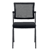 Chaise visiteur Centaurus avec dossier en maille, empilable, noir, lot de 4