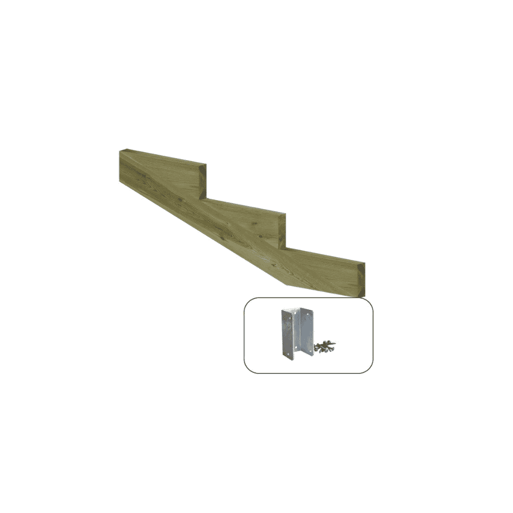 PLUS Limon d'escalier à 19°, profondeur de marche 390 mm, disponible en plusieurs modèles