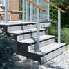 PLUS Poteaux en acier pour rampes d'escalier, avec socle et boulon, disponibles en 2 modèles différents