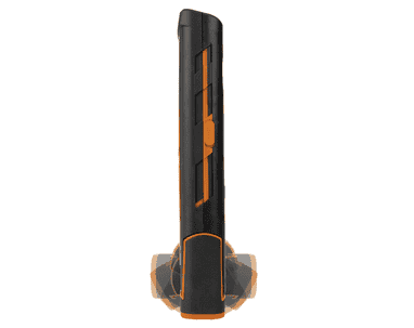 Steffen LED Akku-Arbeitsleuchte 10 W, 1'000 + 180 lm, 5700 K, 180° drehbar, IP65, schwarz/orange