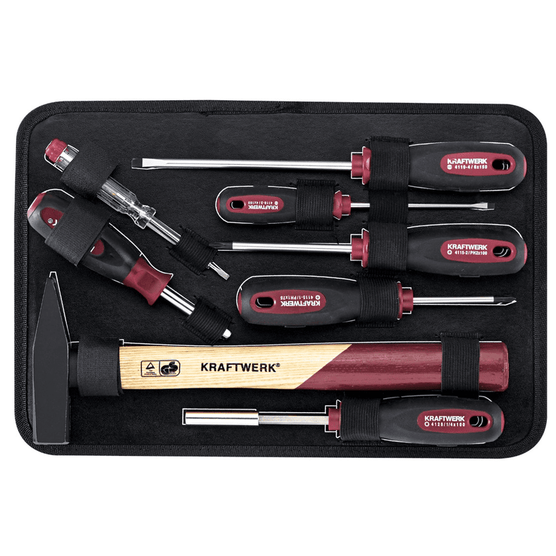 KRAFTWERK PRO LINE Werkzeugkoffer, 1/4", 123-teilig, inkl. Werkzeug