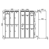Garderobenschrank mit 6 Abteile