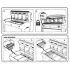 Poubelle Système de tri des déchets en plastique, 956 x 430 x 1074 mm