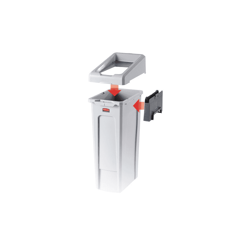 Poubelle hygiénique Slim Jim, LxLxH 290 x 520 x 780 mm