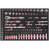 KRAFTWERK PRO LINE EVA Steckschlüssel-Einlage 1/4”+3/8”+1/2”, 600 x 400 mm, 125-teilig