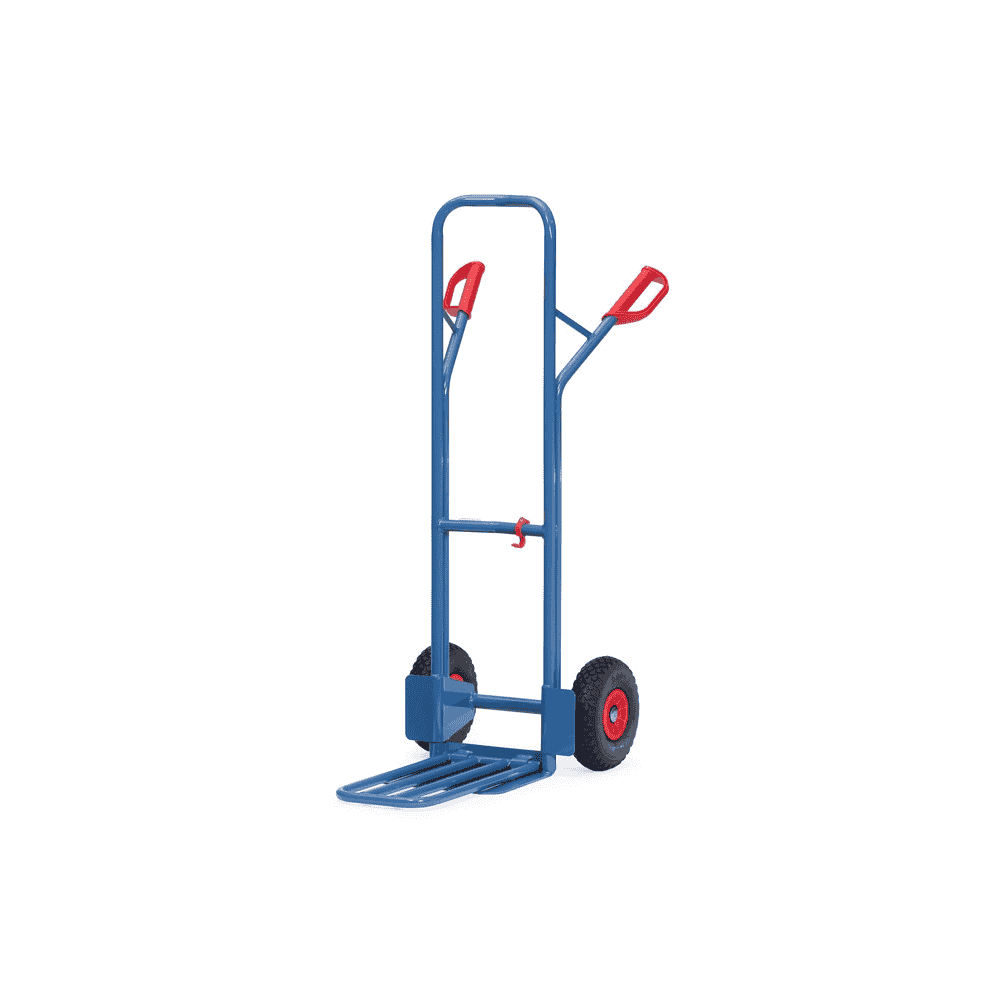 Fetra Diable pour colis 300 kg de capacité de charge, hauteur 1300 mm, pelle en tôle d'acier et pliable