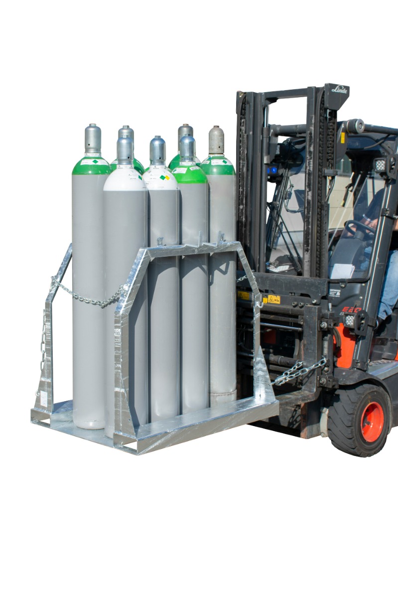 Palette pour bouteilles en acier, type SFP pour bouteilles de gaz acier Ø 250 mm