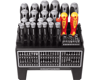 KRAFTWERK Schraubendreher- und Bit-Set, 114-teilig, komplett-Werkzeugset
