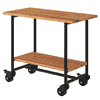 PLUS Table de barbecue et jardinière Urban Picnic avec étagère, en ThermoWood®, structure noire