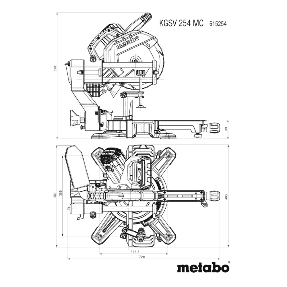 Metabo Kapp- und Gehrungssäge KGSV 254 MC
