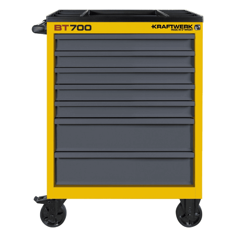 KRAFTWERK BT LINE Chariot d'atelier BT700, jaune, 7 tiroirs, L x P x H 719 x 474 x 1000 mm