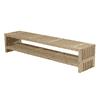 Banc rustique, deux couleurs, deux longueurs, avec ou sans étagère