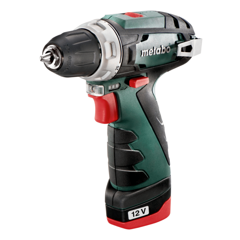 Metabo Akku-Bohrschrauber PowerMaxx BS Basic, 12 V, mit 2 x 2.0 Ah Li-POWER Akkus und Kunststoffkoffer