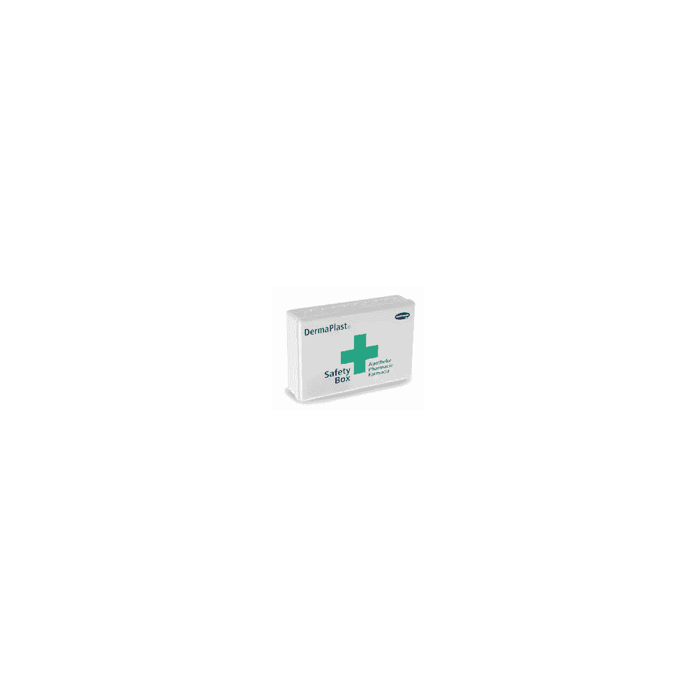 Apotheken-Box DermaPlast Safety, ABS-Kunststoff, 210 x 140 x 55 mm, 27-teilig gefüllt