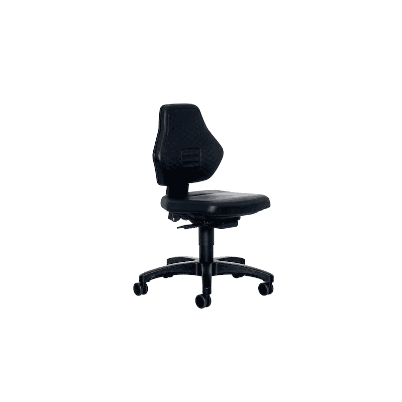 Laborstuhl Bimos 9073 mit Kunstlederbezug, schwarz